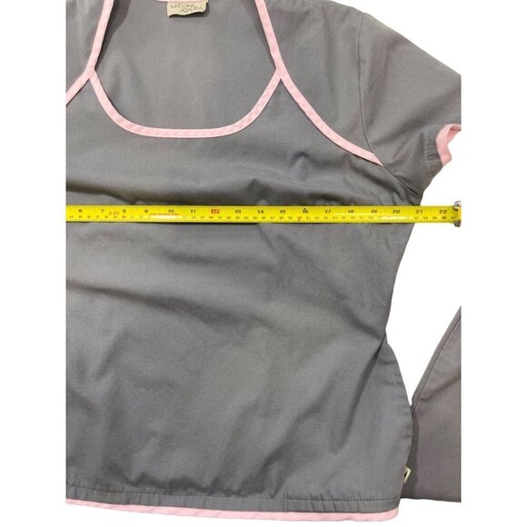 URBANE SCRUBS Short Sleeve Scrub Top Medium (41"42") Grey Nurse Uniforms Medical - Picture 7 of 12